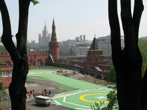 Московский Кремль, вертолетная площадка
